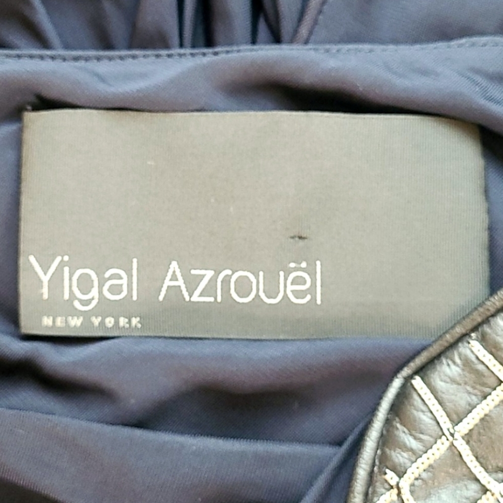 Yigal Azrouel One Shoulder Quilted Chain Dress 4 - Picture 9 of 11
